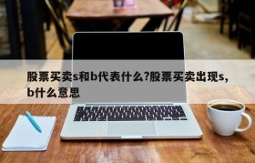 股票买卖s和b代表什么?股票买卖出现s,b什么意思